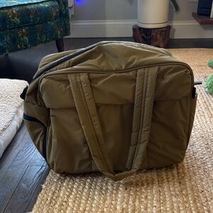 Calpak Luka Duffel khaki/olive green Quilted Travel Tote Bag